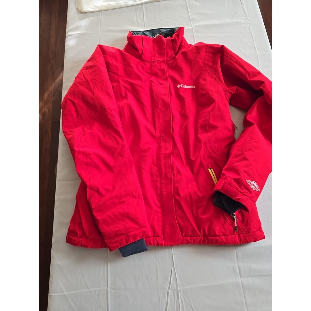 Columbia Womens Medium Red Omni Tech Heat Ski Snowboard Jacket Coat